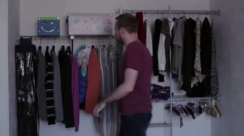 The man wears a sweater Video stock 59579049