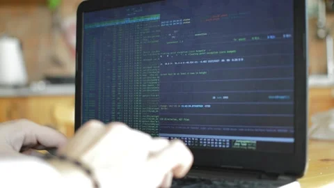 Man web developer on internet business, web development coding Stock Footage 171566860