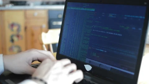 Man web developer on internet business, web development coding Stock Footage 171568346