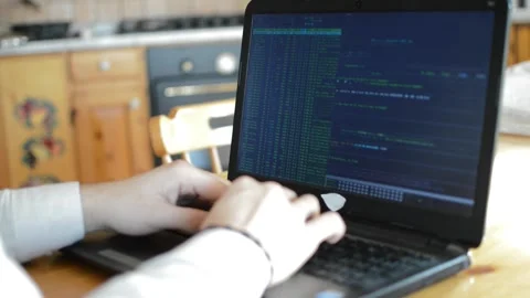 Man web developer on internet business, web development coding Stock Footage 171568462