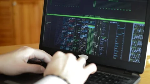 Man web developer on internet business, web development coding Stock Footage 171569377