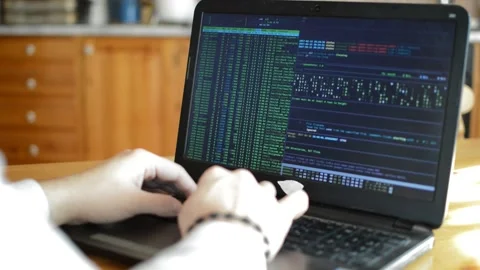 Man web developer on internet business, web development coding Stock Footage 171569836