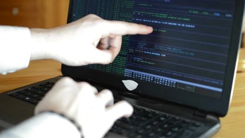 Man web developer on internet business, web development coding Stock Footage 171570579