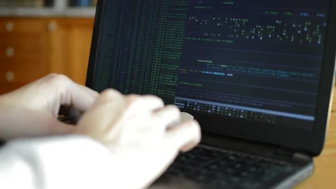 Man web developer on internet business, web development coding Stock Footage 171573277