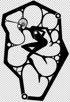 Man in the web Stock Illustration