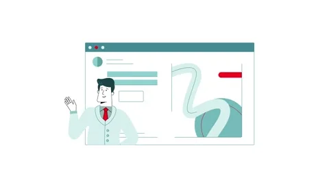 Man In webpage Stock Footage 166582292