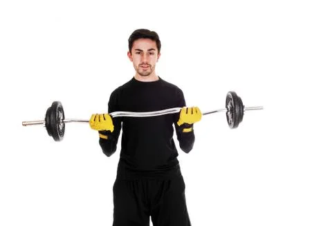 Man weight lifting. Stock Photos