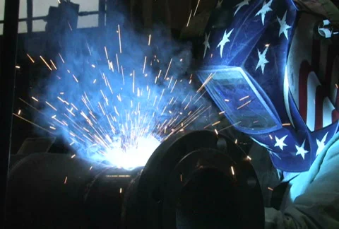 Man Welding in Factory 2 Stock-Footage 285006
