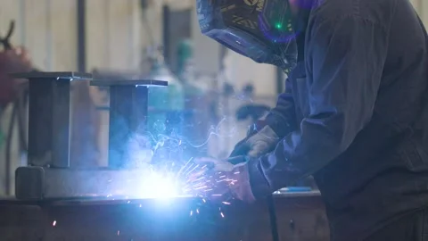 Man Welding Stock Footage 238860242