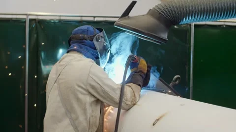 Man welding Stock Footage 296603730