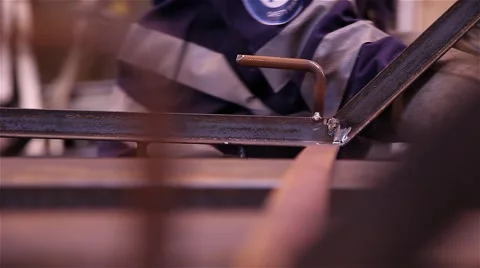 Man welding iron Stock Footage 56627416