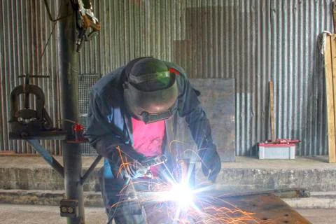 Man welding Stock Photos