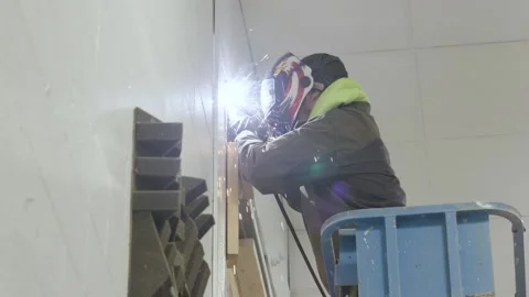 Man Welding window frame Stock Footage 238859588