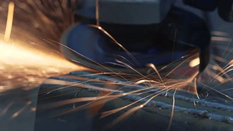 Man welding in workshop Stock Footage 163655483