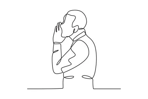 A man is whispering Stock Illustration