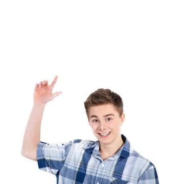Man with white board Stock Photos