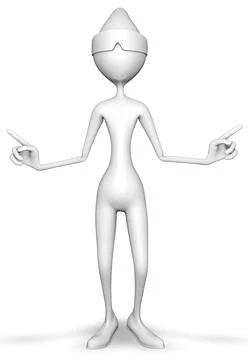 Man White Dance Character 3d Render イラスト素材