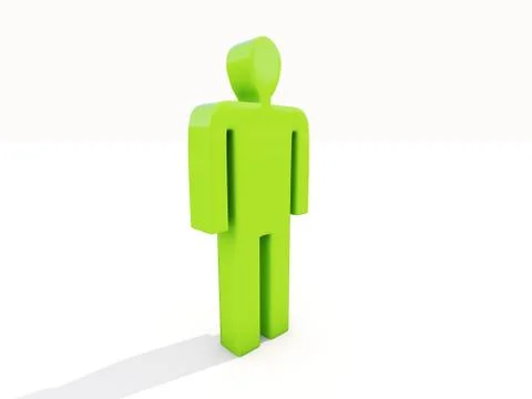 Man on white Stock Illustration