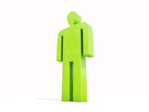 Man on white Stock-Illustration