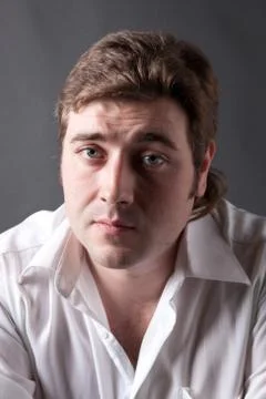 Man  in white shirt Stock Photos
