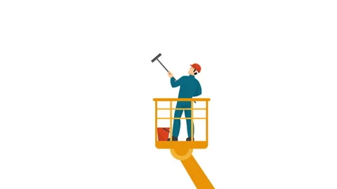 The Man Who Cleans The Crane Background Stock Footage 260908223