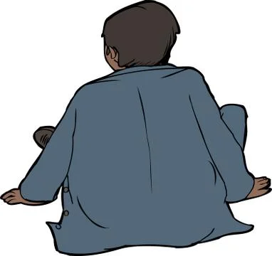Man Who Fell Down Stock Illustration