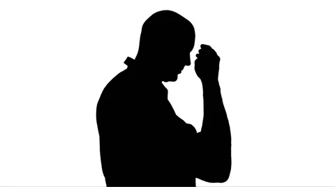 The man who is prays. Stock Footage 61125417