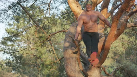 The man whose muscles Stock Footage 87830925