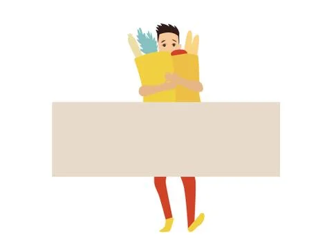 Man width card, space to type name your business. Design template Stock Illustration