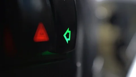 The man will turn on and off the button of the head and the red triangle Stock Footage 128678951