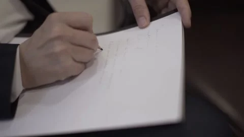 The man will write Stock Footage 159881435