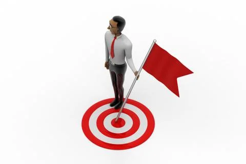 Man win the target Free Stock Illustration