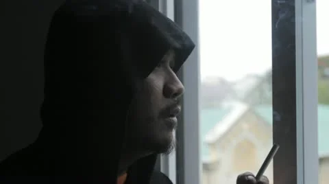 Man In The Window Stock Footage