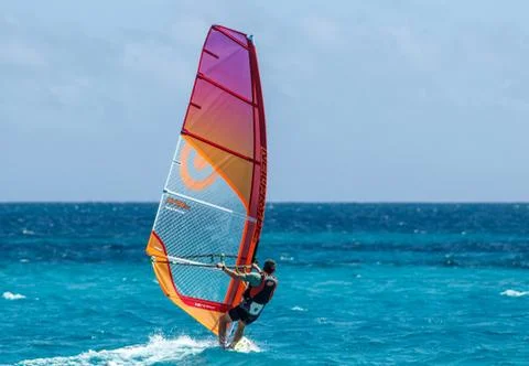 Man windsurfing Stock Photos