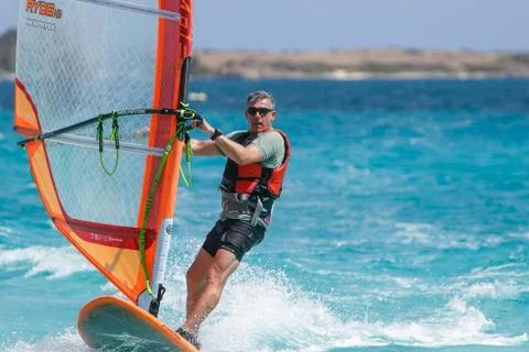 Man windsurfing Stock Photos