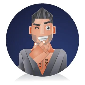 Man Winking Ilustración de archivo