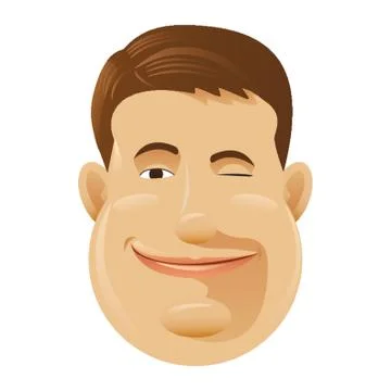 Man Winking Ilustración de archivo