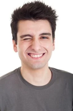 Man winking Stock Photos