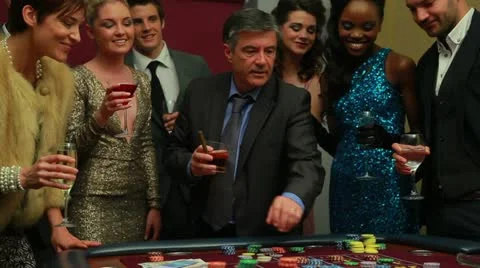Man winning at craps Stock Footage 12288913