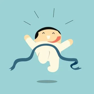 Man winning Stock Illustration