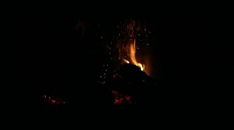 A man in the winter in the fireplace with Stock Footage 170559181