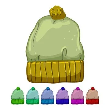 Man winter hat kid cartoon vector graphic Stock Illustration