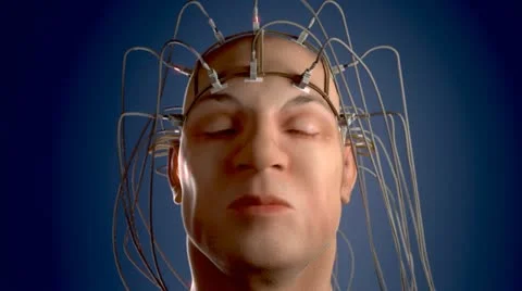 Man wired to an EEG machine Video stock 21828330