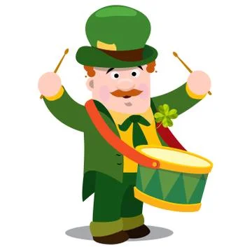 The man withdrum. St. Patrick s Day. イラスト素材
