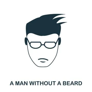 A Man Without A Beard icon. Flat style icon design. UI. Illustration of a man Stock Illustration