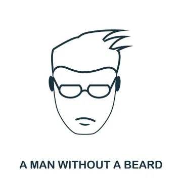 A Man Without A Beard icon. Flat style icon design. UI. Illustration of a man Stock Illustration