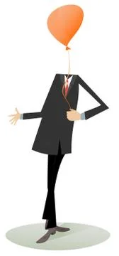 Man without head Stock Illustration