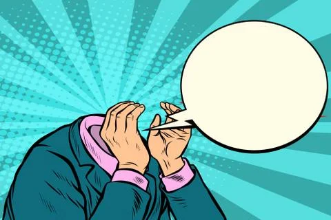 The man without a head screaming Stock Illustration