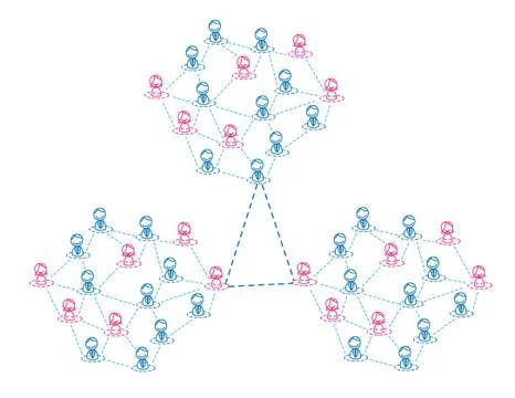 Man woman connection Stock Illustration