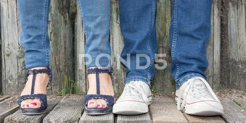 Man woman hispster fashion, leg couple love feelings Stock Photos